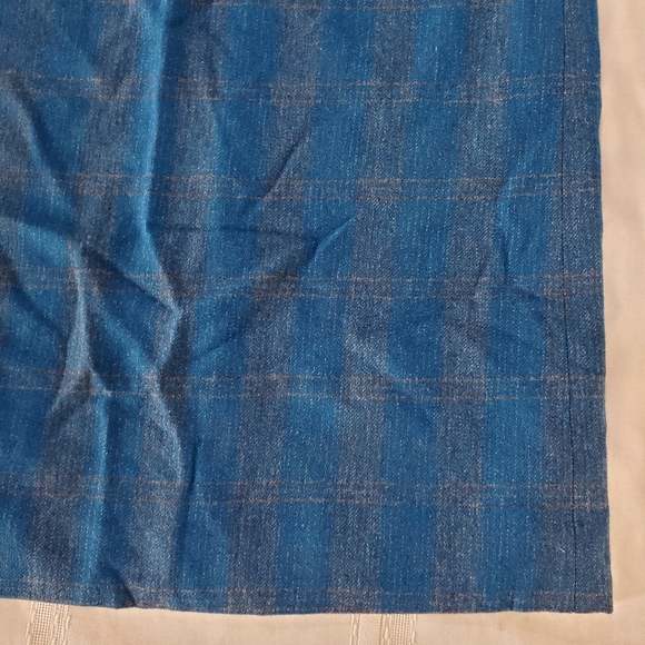 Vintage Pendleton Pure Virgin Wool Blue Plaid Lined Pencil Midi Skirt /Size 10P - Picture 2 of 7